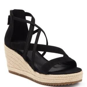 EILEEN FISHER Womens Wanda Strappy Leather Wedge Sandal Size 11 NWT